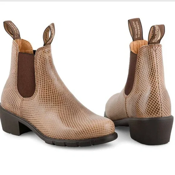 BLUNDSTONE Chelsea Lizard Embossed Leather Heeled Boot. 2165. Size: 6.5, 7, 8 - Picture 9 of 16